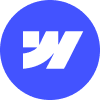 webflow logo blue